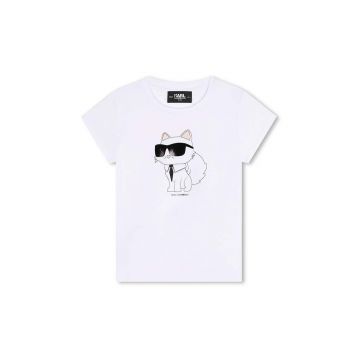 Karl Lagerfeld tricou copii culoarea alb, Z30211