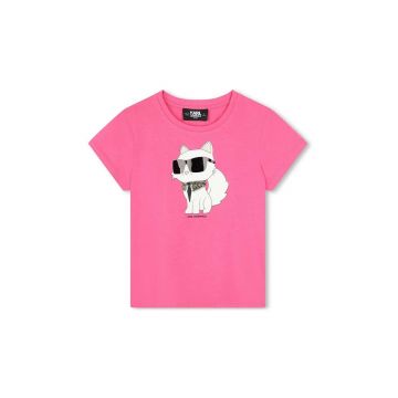 Karl Lagerfeld tricou copii culoarea violet, Z30366