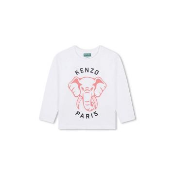 Kenzo Kids longsleeve din bumbac pentru copii culoarea alb, K60706