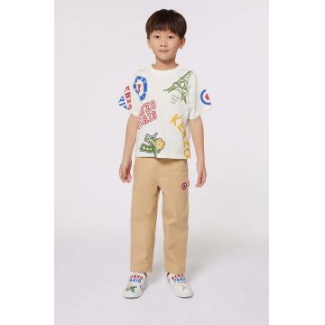 Kenzo Kids tricou de bumbac pentru copii culoarea alb, cu imprimeu, K60758