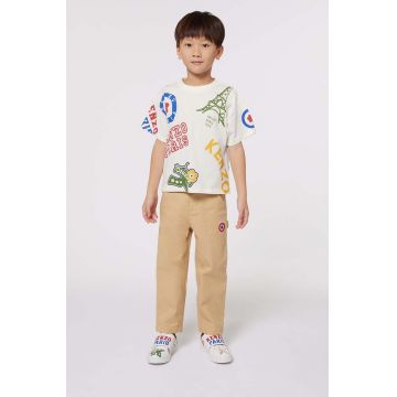 Kenzo Kids tricou de bumbac pentru copii culoarea alb, cu imprimeu, K60758