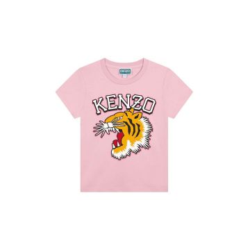 Kenzo Kids tricou de bumbac pentru copii culoarea roz, K60765