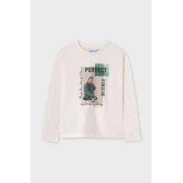 Mayoral longsleeve din bumbac pentru copii culoarea verde, 7009