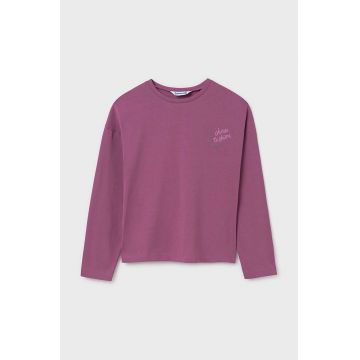 Mayoral longsleeve din bumbac pentru copii culoarea violet, 7014