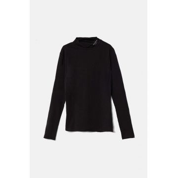 Pepe Jeans longsleeve copii VANESSA culoarea negru, cu turtleneck, PG503100