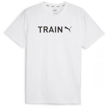 Tricou barbati Puma Men S Graphic Tee Train 52428957, L, Alb