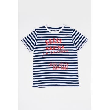 Tricou de bumbac cu imprimeuri diverse