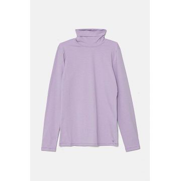 United Colors of Benetton longsleeve copii culoarea violet, cu guler, 3P4ZC202N