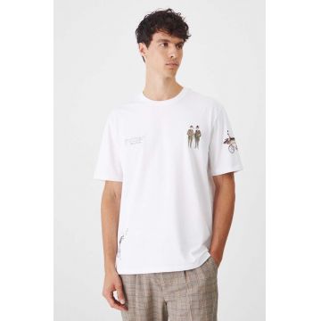 Medicine tricou barbati, culoarea alb, cu imprimeu