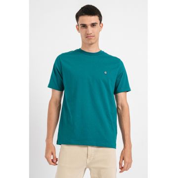 Tricou regular fit cu decolteu la baza gatului