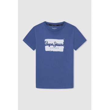 Tricou de bumbac cu imprimeu logo