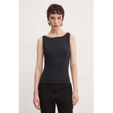 Abercrombie & Fitch top femei, culoarea negru, KI139-4559