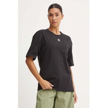 adidas Originals tricou din bumbac femei, culoarea negru, IY7321