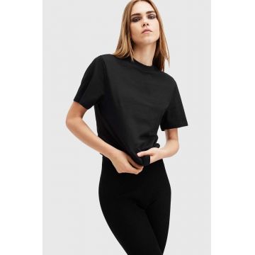 AllSaints tricou din bumbac HOLLI femei, culoarea negru, W187JB