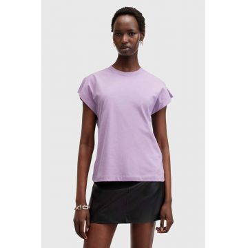 AllSaints tricou din bumbac RUE TEE femei, culoarea violet, W185JB