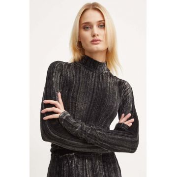 Diesel mânecă lungă de antrenament T-SLIMY culoarea negru, cu turtleneck, A14748.0AJCP