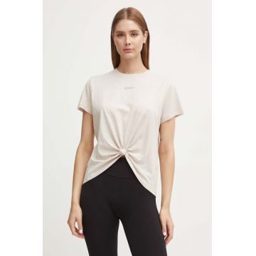 Dkny tricou din bumbac femei, culoarea bej, DP4T9994