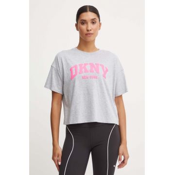 Dkny tricou din bumbac femei, culoarea gri, DP4T9945