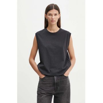 Levi's top din bumbac culoarea negru, A8794