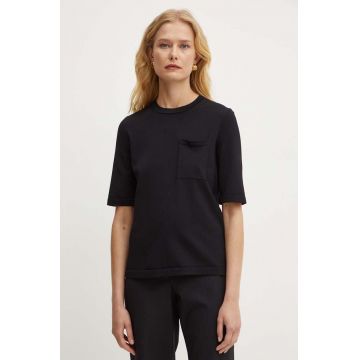 Max Mara Leisure tricou femei, culoarea negru, 2426366047600