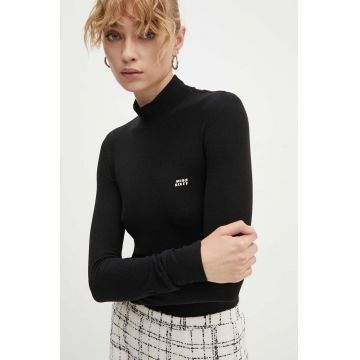 Miss Sixty longsleeve din amestec de lana culoarea negru, cu turtleneck, 6L3SJ3810000