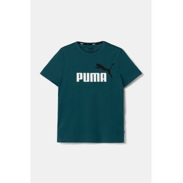 Puma tricou de bumbac pentru copii culoarea verde, cu imprimeu