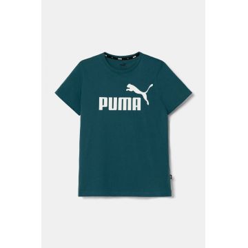 Puma tricou de bumbac pentru copii culoarea verde, cu imprimeu