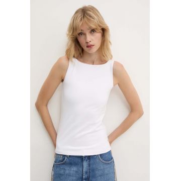 Remain top Jersey Tank Top femei, culoarea alb, 502259400