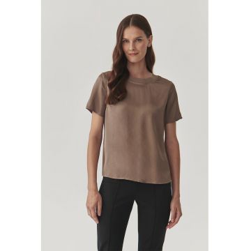 Tricou cu aspect de satin Malto