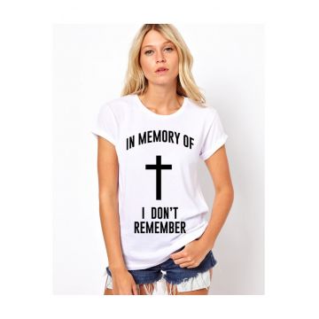 Tricou dama alb - In memory