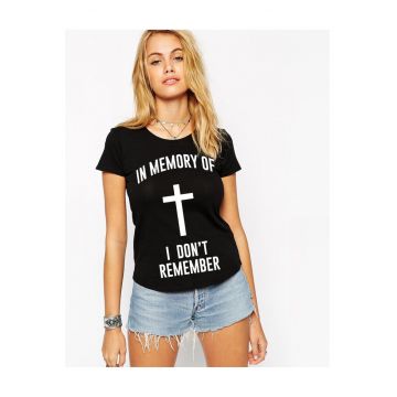 Tricou dama negru - In memory