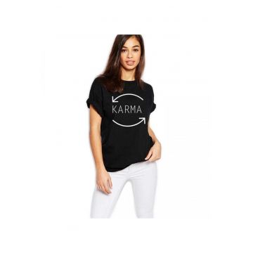 Tricou dama negru - Karma