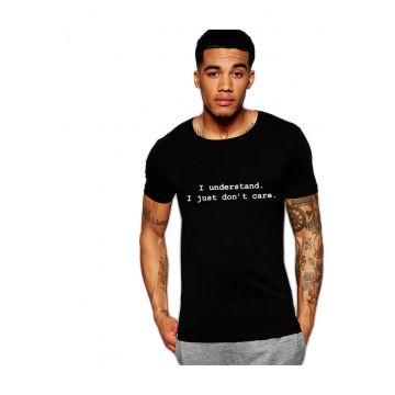 Tricou negru barbati - I understand