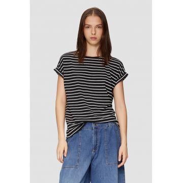 Tricou relaxed fit cu model in dungi