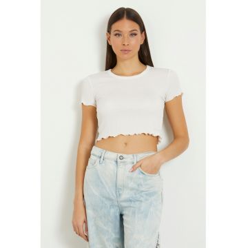 Tricou slim fit crop