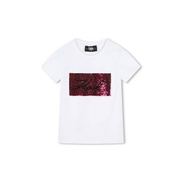 Karl Lagerfeld tricou copii culoarea alb, Z30210