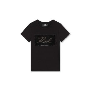 Karl Lagerfeld tricou copii culoarea negru, Z30210