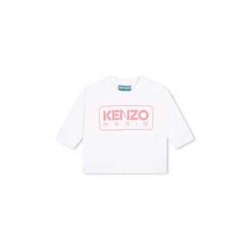 Kenzo Kids longsleeve din bumbac pentru copii culoarea bej, K60489