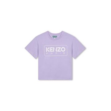 Kenzo Kids tricou de bumbac pentru copii culoarea violet, K60704