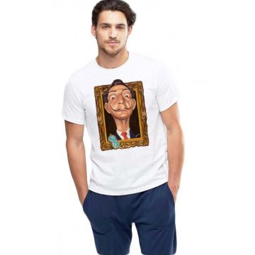 Tricou barbati alb - Dali - Frame