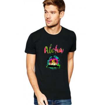 Tricou barbati negru - Aloha Exotic