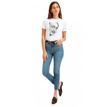 Tricou dama alb - Dali - Portret