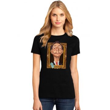 Tricou dama negru - Dali - Frame