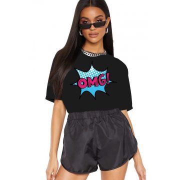 Tricou dama negru - OMG