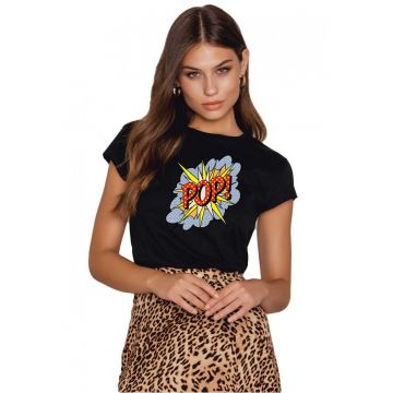 Tricou dama negru - POP