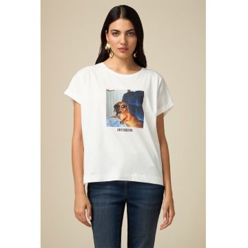 Tricou lejer cu imprimeu foto