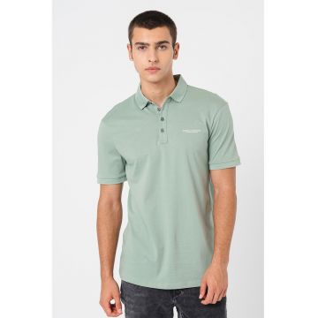 Tricou polo slim fit cu logo