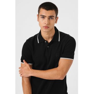 Tricou polo slim fit din bumbac