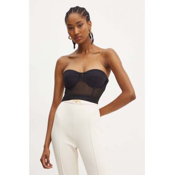 Elisabetta Franchi top femei, culoarea negru, TO00647E2