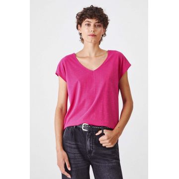 Medicine tricou din bumbac femei, culoarea roz